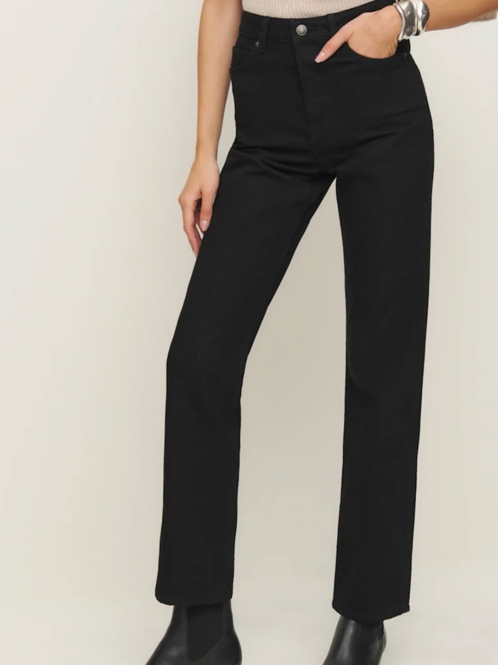 Reformation Cynthia High Rise Straight Jeans
